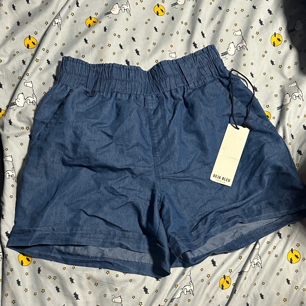 Deja Bleu High Waist Denim Shorts - Blue